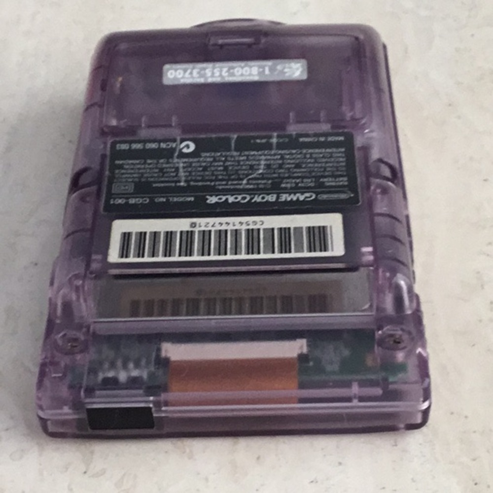 Gameboy Color System Clear Atomic Purple Console Handheld Nintendo Game Boy - Picture 12 of 12